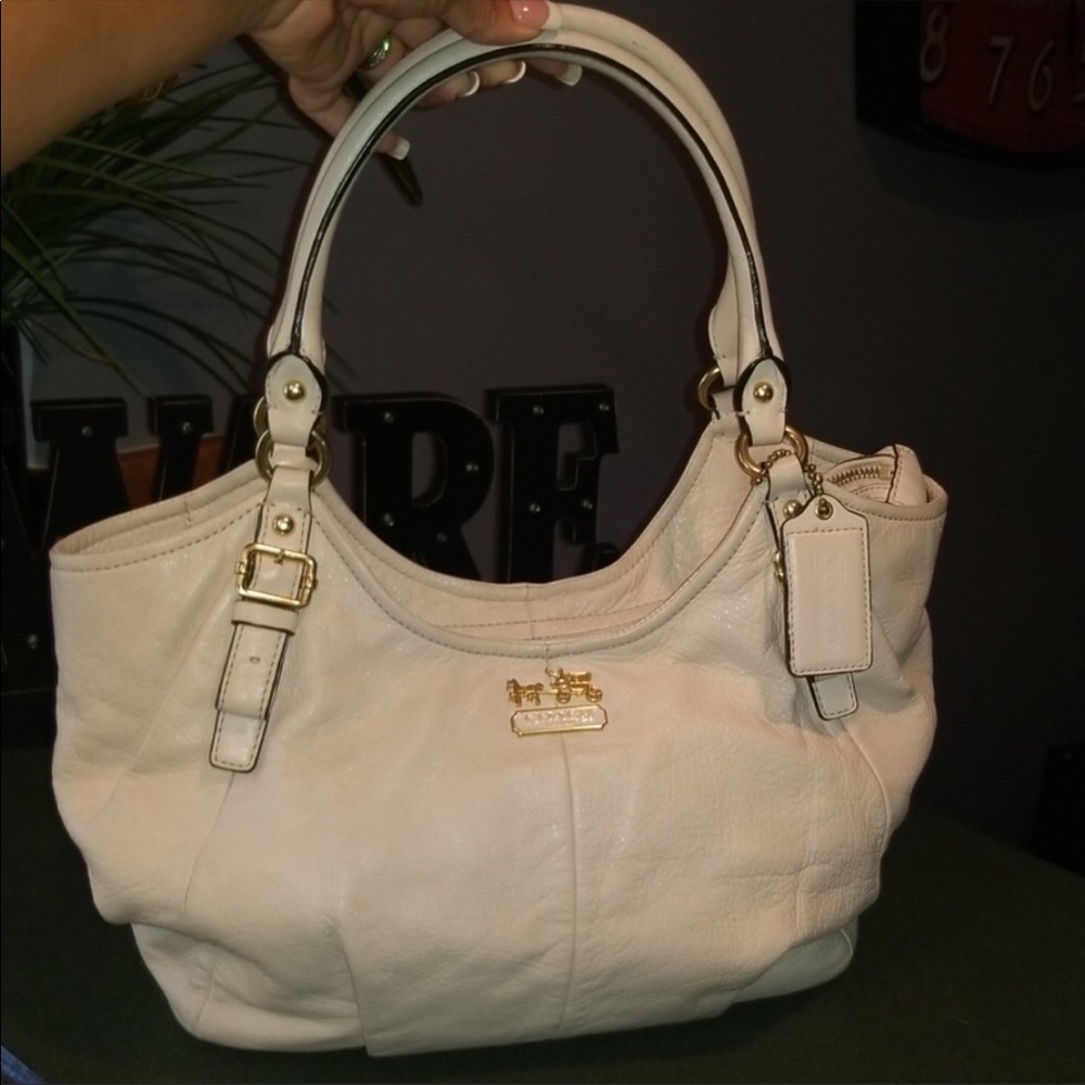 Coach Madison Abigail white genuine leather hobo - Picture 7 of 8